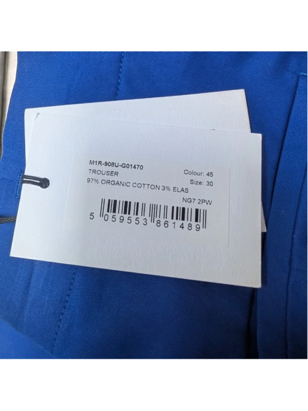 NWT Paul Smith | Cotton Pleated Ankle-Length Trousers in Cobalt Blue